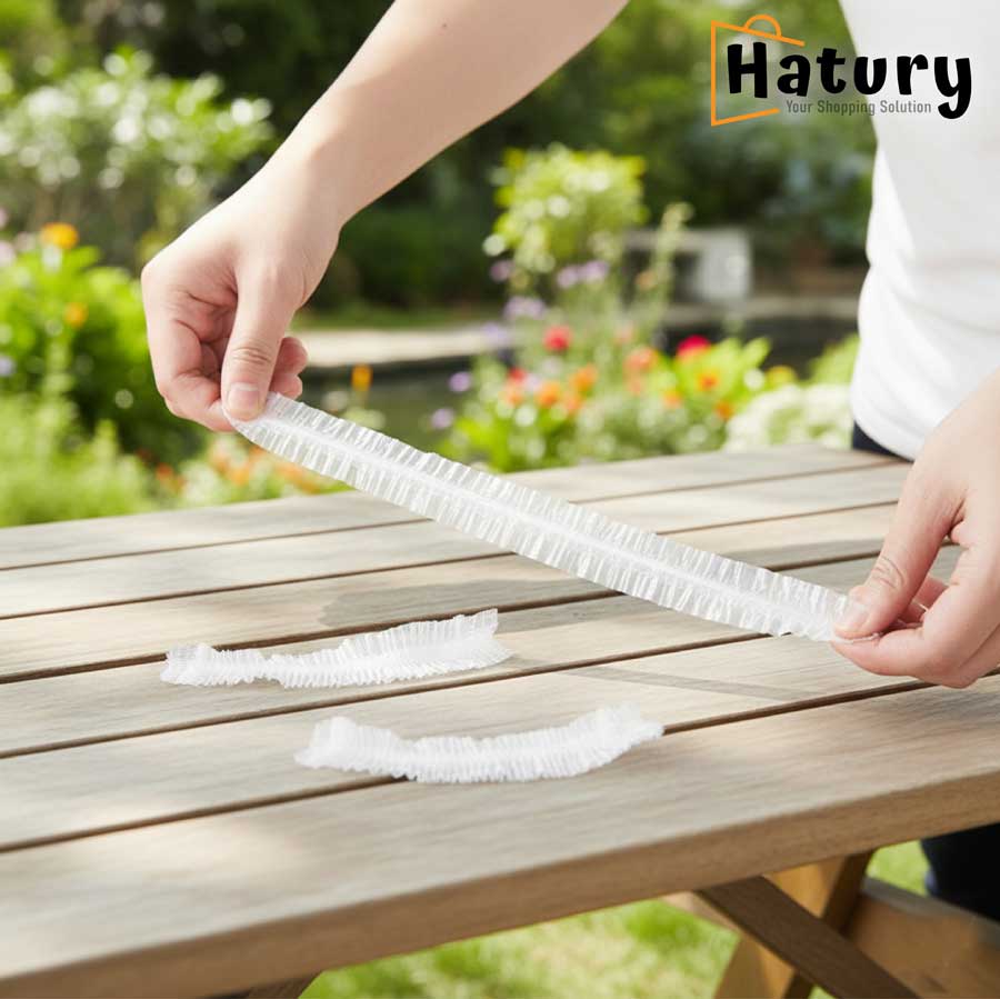 PINTU Elastic Plastic Wrap Food Covers (100 PCS) - Image 3